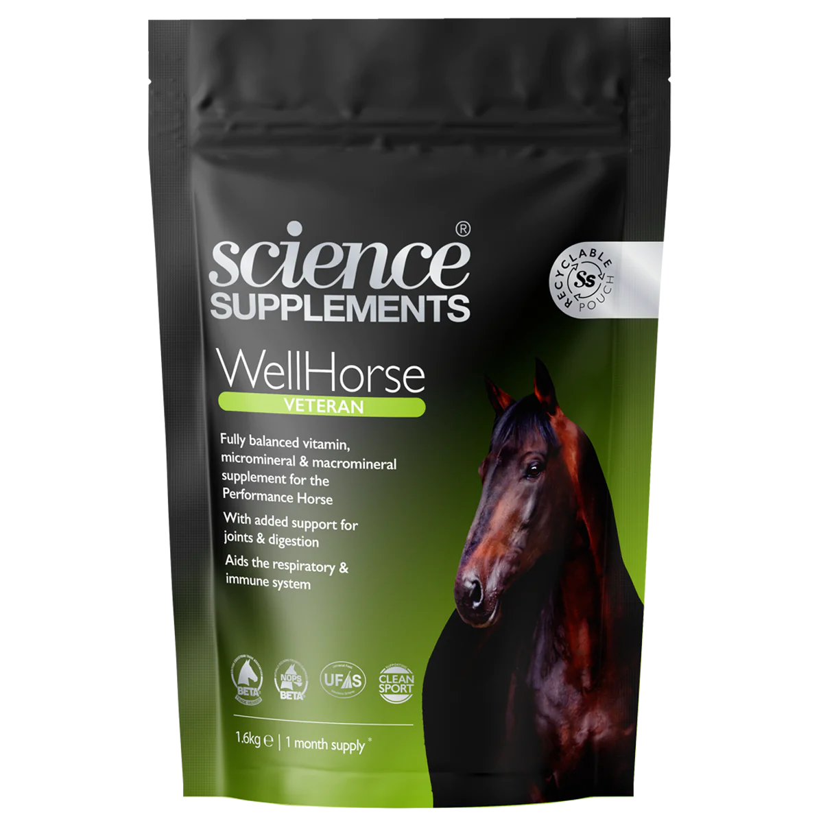 WellHorse Veteran Horse Feed Balancer 3.5lbs (1.6kg) Powder Science